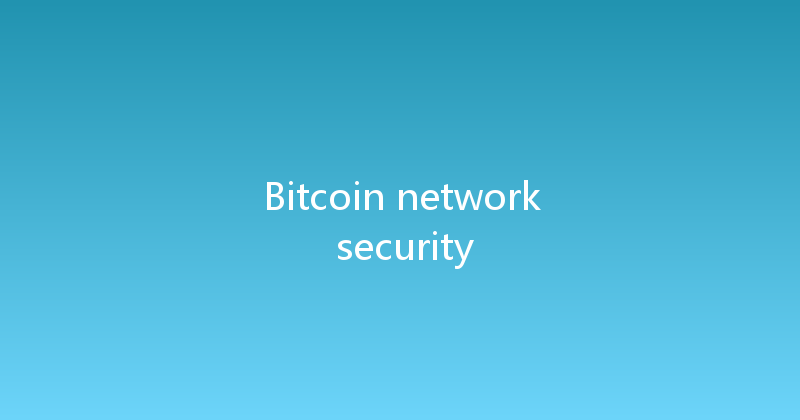 Bitcoin network security 