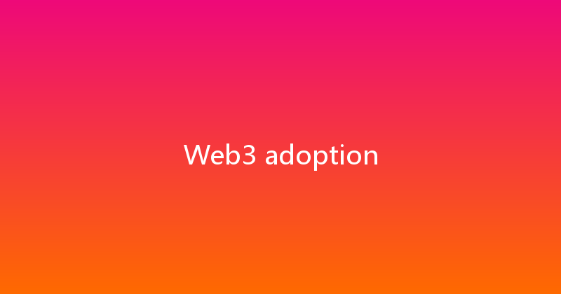 Web3 adoption 