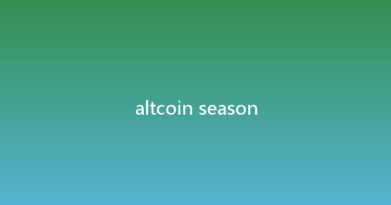 altcoin season 