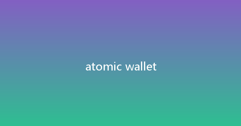 atomic wallet 