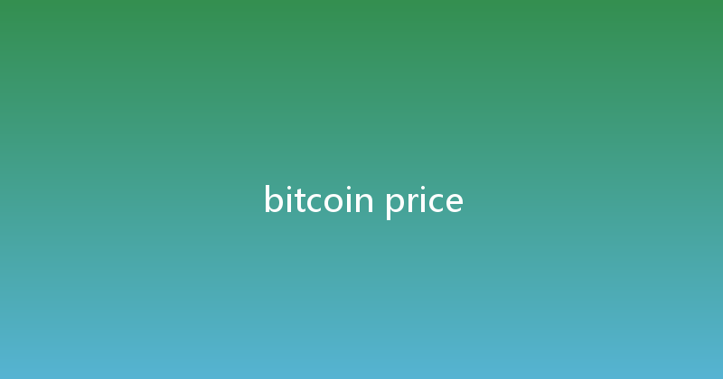 bitcoin price 