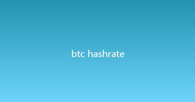 btc hashrate 