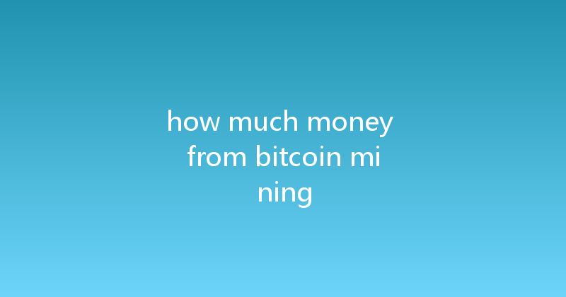 how much money from bitcoin mining 