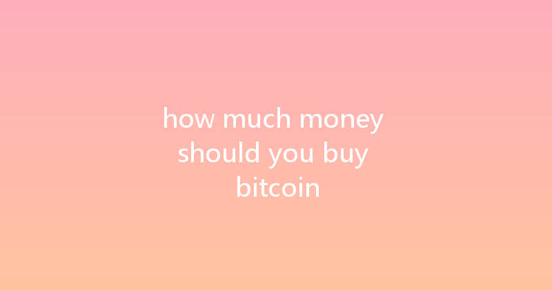 how much money should you buy bitcoin 